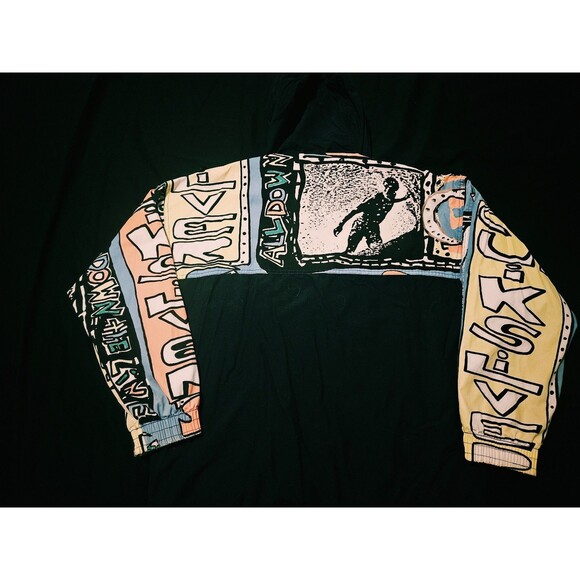 Vintage 80s 90s Quiksilver Surf Skate Jacket with Graphic Sleeves RaD & RaRE - Picture 6 of 13